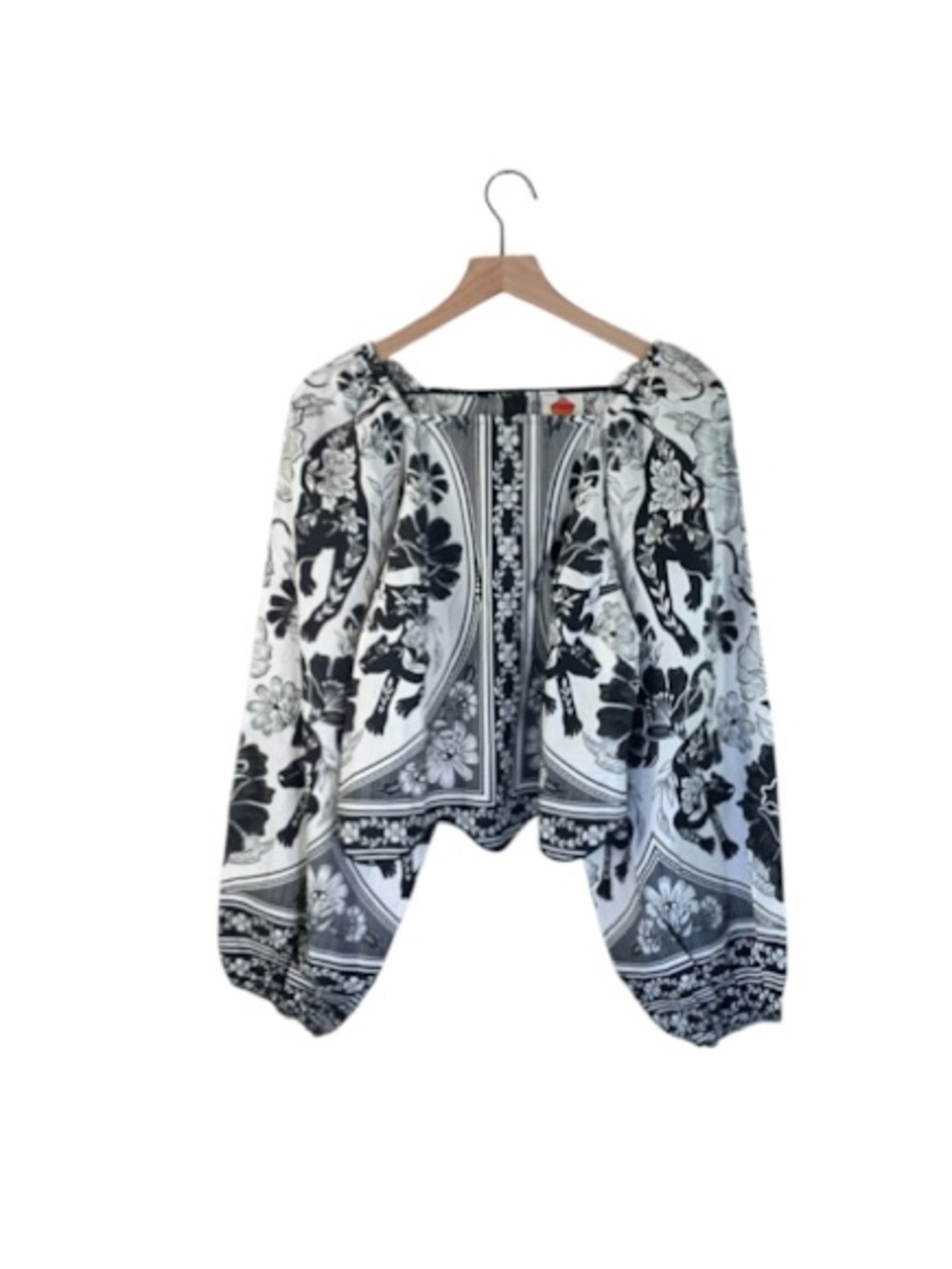 Farm Rio Floral Leopard Print Blouse - Picture 3 of 6